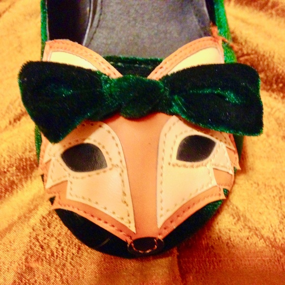 TUK Emerald Velvet Fox Pumps Tredaire Price FIRM - Picture 4 of 8
